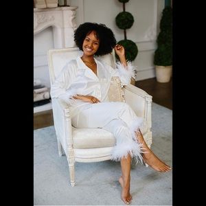 Belle’s Designs White Feather Pajamas (please see sizing)